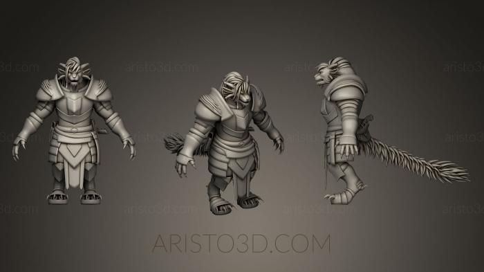 Figurines heroes, monsters and demons (STKM_0361) 3D model for CNC machine
